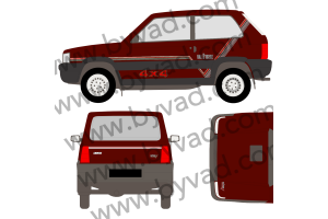 Autocollants r?fl?chissants pour pare soleil de voiture En PVC, d?coration  de pare soleil de voiture, autocollants pour Fiat Panda, accessoires