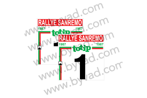 2 Fonds de portière RALLYE SAN REMO 1987