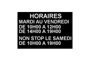 Horaires d'ouverture