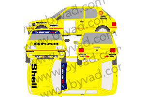 Stickers Peugeot 205 Rallye bande PTS de coffre autocollant hayon GTI - fr