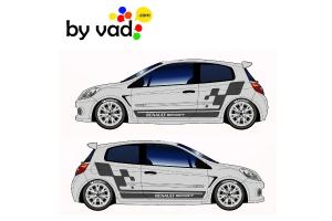 Kit 2 stickers bandes bas de caisse Audi Sport - 150 cm x 10 cm