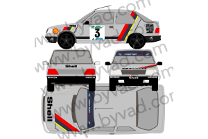 Kit déco Peugeot 309 Patrick Vernet 1992