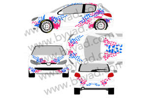 UNIVERSELLE déco rallye- - Kit Complet - voiture Sticker