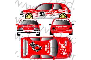 Kit déco Clio 16S Philips Tour de Corse 1991