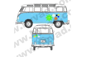 Kit stickers Fleurs VW Combi