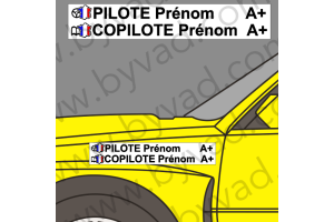  Lettrage avec fond Pilote Copilote 12