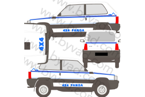 Autocollants r?fl?chissants pour pare soleil de voiture En PVC, d?coration  de pare soleil de voiture, autocollants pour Fiat Panda, accessoires