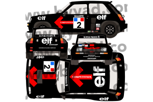 Kit déco R5 Turbo coupe Elf 1982 Jean Ragnotti