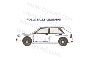 Autocollants bas de porte WORLD RALLY CHAMPION Lancia