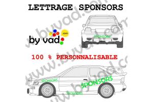 Lettrage sponsors 100 cm