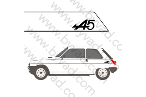 Kit 2 stickers Renault sport - 60 cm (coloris au choix)