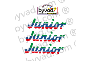 Trois autocollants Peugeot 205 Junior