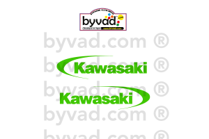 2 Stickers Kawasaki 15 cm