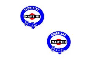 Kit 2 sticker Martini Sportline 25 cm