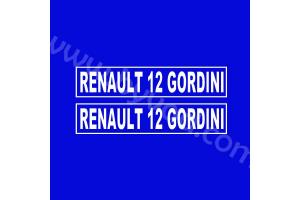 Autocollant  Renault 12 Gordini