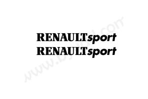 Kit 2 stickers Renault sport - 60 cm (coloris au choix)