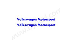 KIT 2 Stickers Volkswagen Motorsport 15 cm