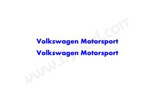 Deux Stickers Volkswagen Motorsport 15 cm