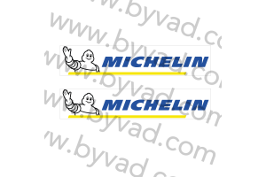 2 Stickers michelin fond blanc