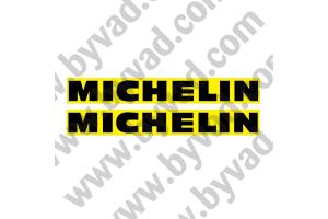 2 Stickers michelin fond jaune