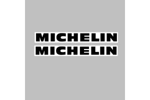 Autocollant MICHELIN FOND BLANC x 2