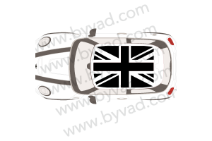 Sticker de toit Union Jack MINI Monochrome