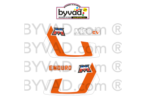 Kit autocollants MOTOBECANE ENDURO M50 EV Phase 2