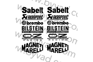 Sticker sponsors portes Fiat 500