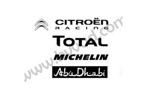 Pack stickers Sponsors Citroen Racing