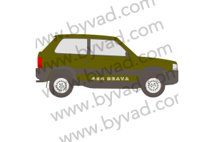 2 Stickers 4x4 PANDA BRAVA