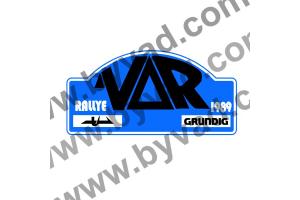 1 Plaque de Rallye Adhésive Rallye du Var 1989