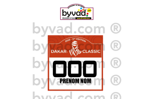1 Plaque de Rallye Adhésive DAKAR CLASSIC 2025