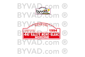 1 plaque rallye du Mont Blanc 1994