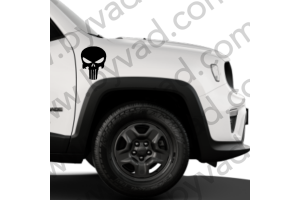 Deux stickers PUNISHER JEEP