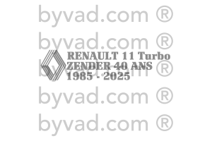 Un autocollant R11 TURBO ZENDER 40 ANS