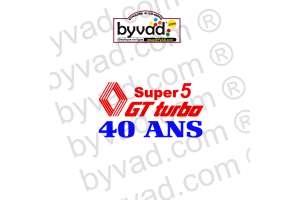 Autocollant Renault 5 GT Turbo 40 ANS