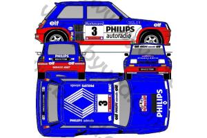 Kit déco R5 Turbo Tour de Corse  PHILIPS 1985