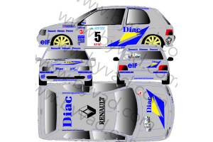 Kit déco Clio Diac - Touquet 1994 - Ragnotti Thimonier