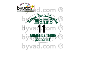 1 Plaque de Rallye Adhésive Rallye PARIS BIARRITZ 1983