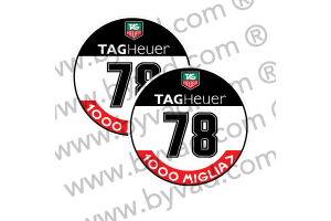 2 Ronds numéro de porte TAG Heuer 1000 MIGLIA