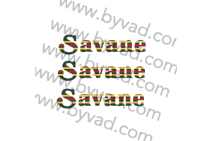 Trois autocollants 4L SAVANE