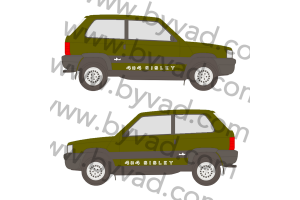 2 Stickers 4x4 PANDA SISLEY