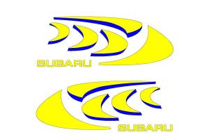 KIT 2 STICKERS RALLYE 555 SUBARU