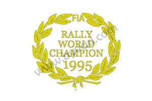 Deux stickers Rally World Champion 1995