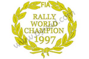 Deux stickers Rally World Champion 1996