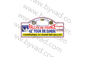 1 Plaque de Rallye Adhésive Tour de Corse 1998 30 cm