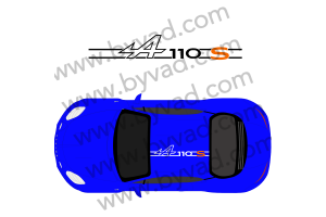 Sticker de toit Alpine A110 S bicolore