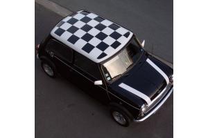 Sticker de toit damier austin mini