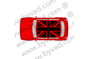 Sticker de toit union jack austin mini