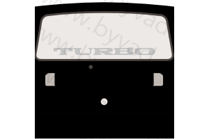 Autocollant Turbo Renault 5 Turbo 2 pare brise arrière
